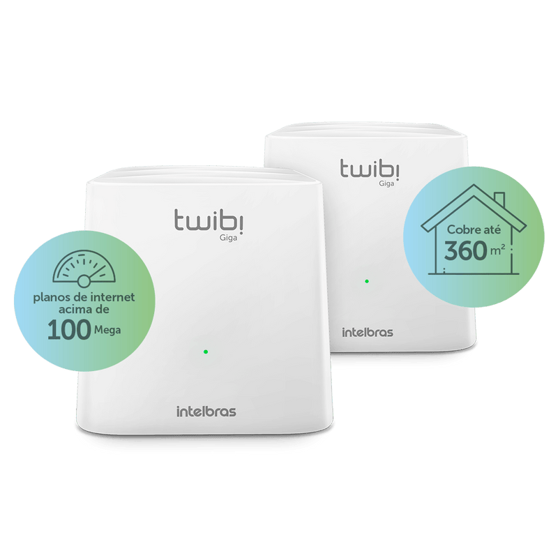 Kit Roteador Twibi Giga Wi-Fi 5 Mesh Intelbras