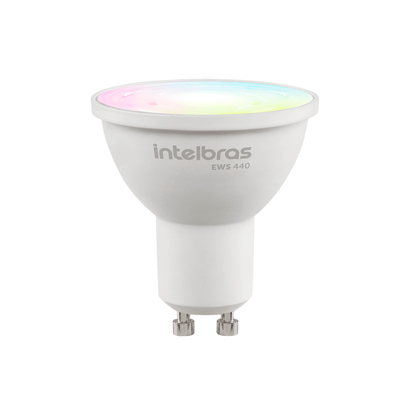 Kit Lâmpada LED Spot Smart Wi-Fi Intelbras EWS 440 - 4 unidades