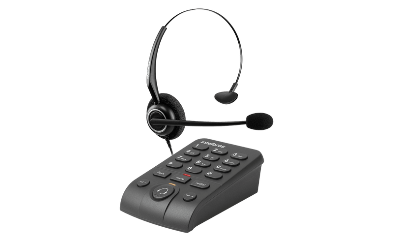 Telefone Headset com Microfone Cancelador de Ruídos HSB 50 Preto Intelbras