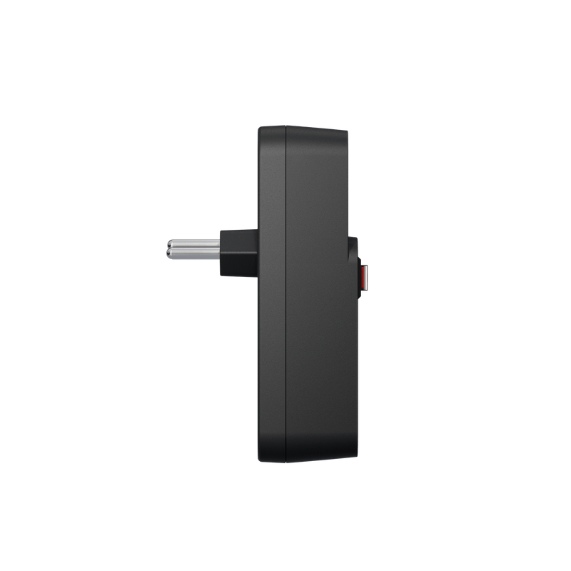 Adaptador Elétrico Preto 2 Tomadas 2 USB - EAC 202