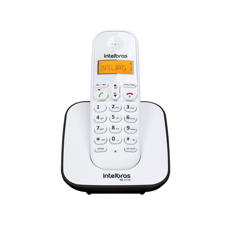 Telefone sem Fio TS 3110 Branco com Preto Intelbras