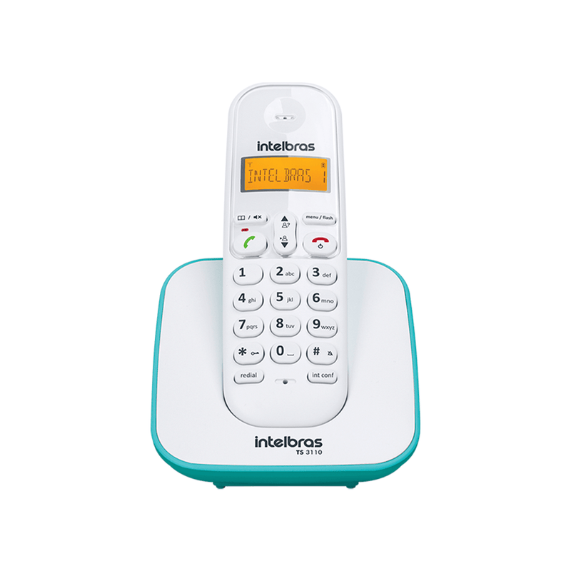 Telefone Sem fio Intelbras 3110 - Branco com Azul Claro