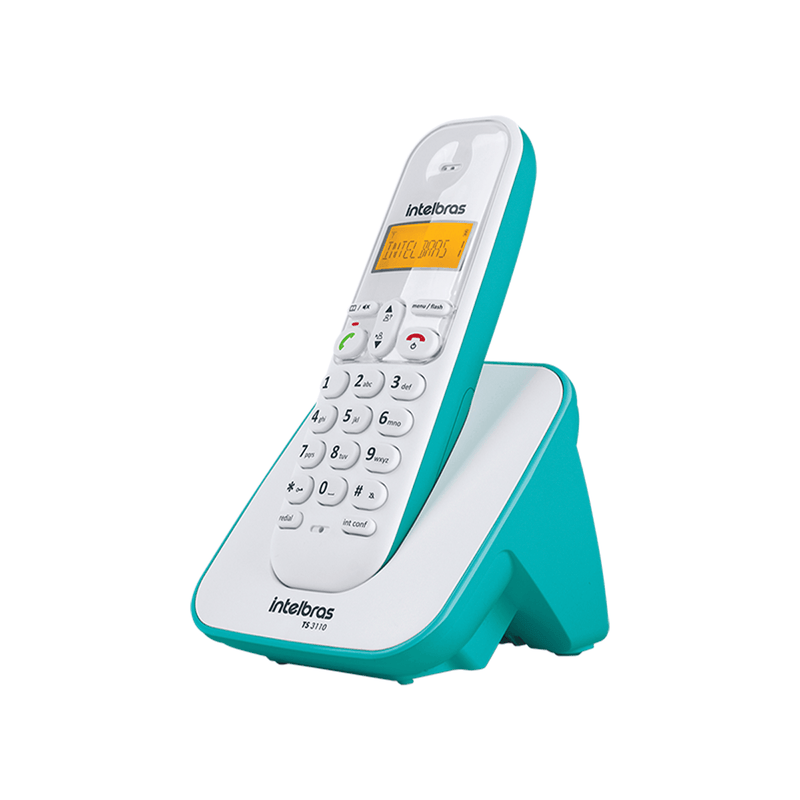 Telefone Sem fio Intelbras 3110 - Branco com Azul Claro