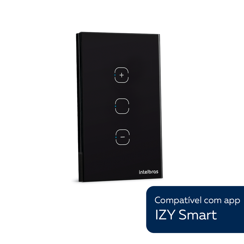 Interruptor Dimmer Smart Wi-Fi Touch Intelbras EWS 1101 Preto