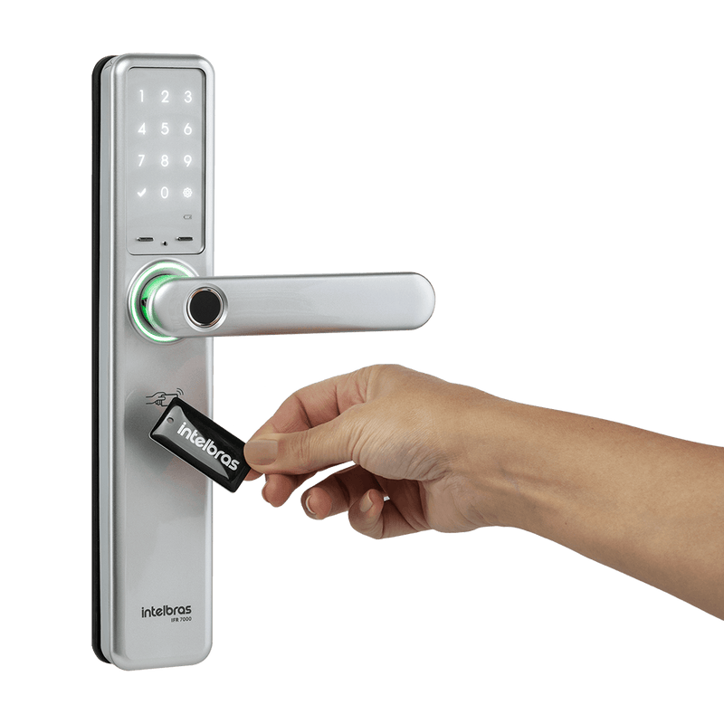 Fechadura Smart de Embutir com Biometria IFR 7000 Prata Intelbras