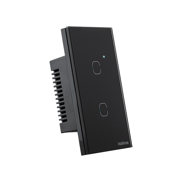 Interruptor Inteligente Touch Wi-Fi 2 Teclas Preto - Intelbras EWS 1002 PT