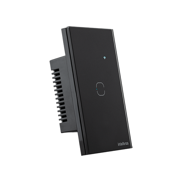 Interruptor Inteligente Touch Wi-Fi 1 Tecla Preto - Intelbras EWS 1001 PT