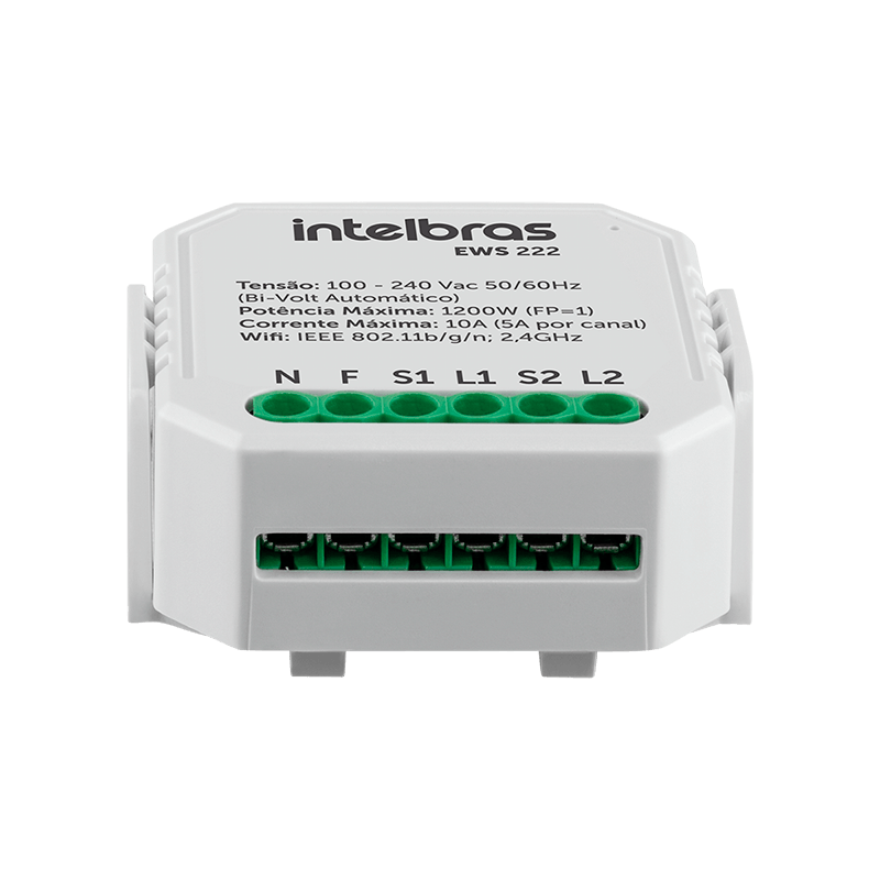 Interruptor Controlador de Cargas Wifi 2/2 EWS 222 Intelbras