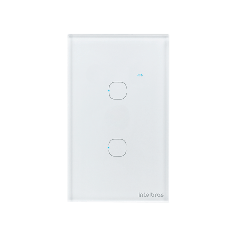 Interruptor Touch Inteligente Zigbee 2 Teclas EZS 1002 Branco Intelbras