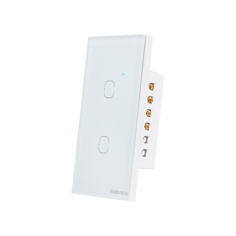 Interruptor Touch Inteligente Zigbee 2 Teclas EZS 1002 Branco Intelbras