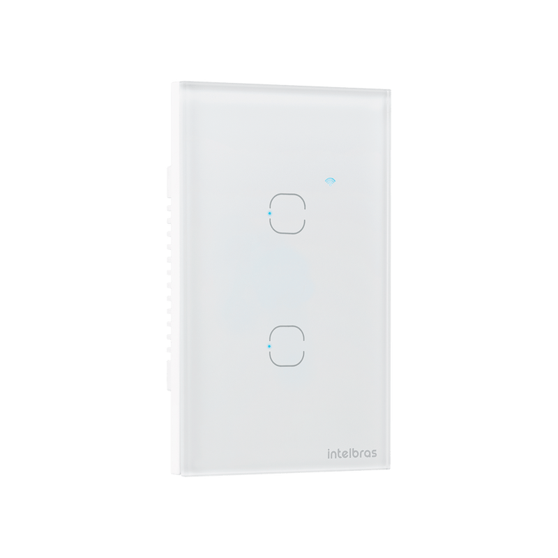 Interruptor Touch Inteligente Zigbee 2 Teclas EZS 1002 Branco Intelbras