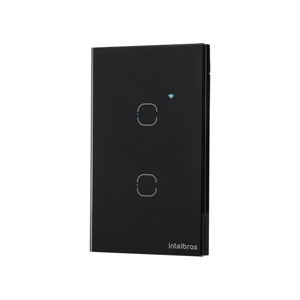 Interruptor Touch Inteligente Zigbee 2 Teclas EZS 1002 Preto Intelbras