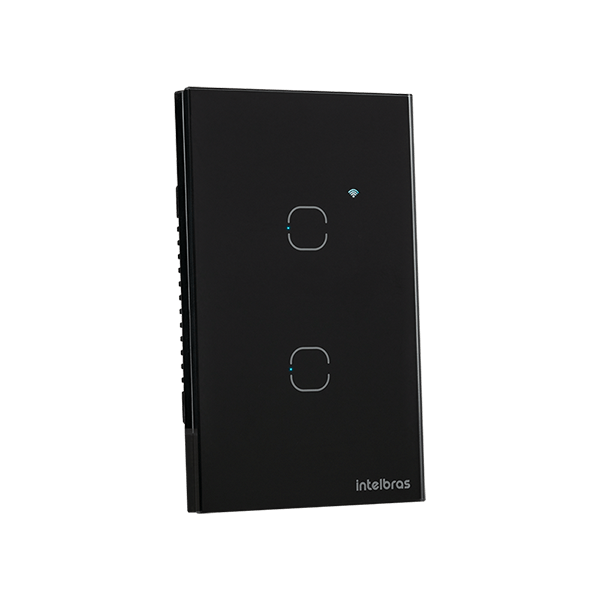 Interruptor Touch Inteligente Zigbee 2 Teclas EZS 1002 Preto Intelbras