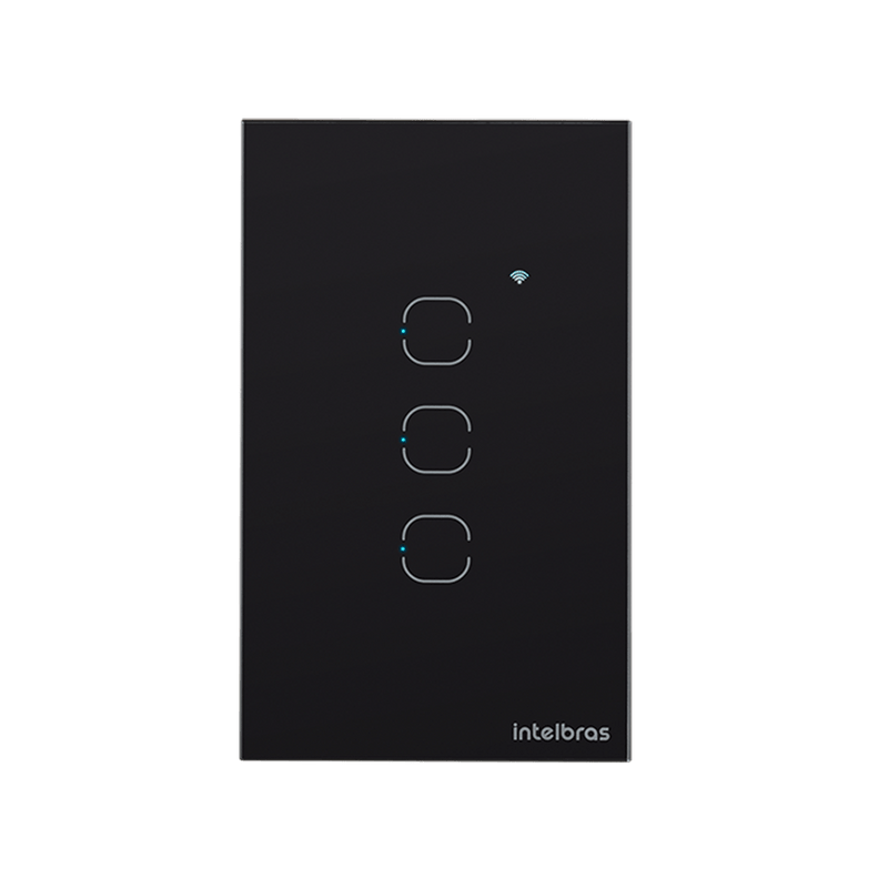 Interruptor Touch Inteligente Zigbee 3 Teclas EZS 1003 Preto Intelbras