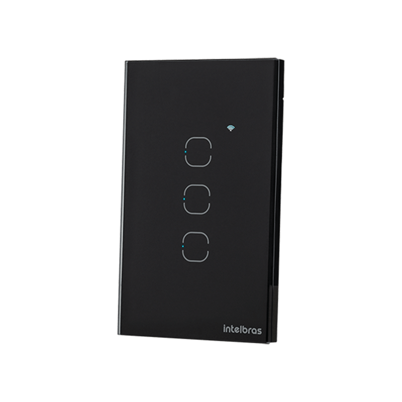 Interruptor Touch Inteligente Zigbee 3 Teclas EZS 1003 Preto Intelbras