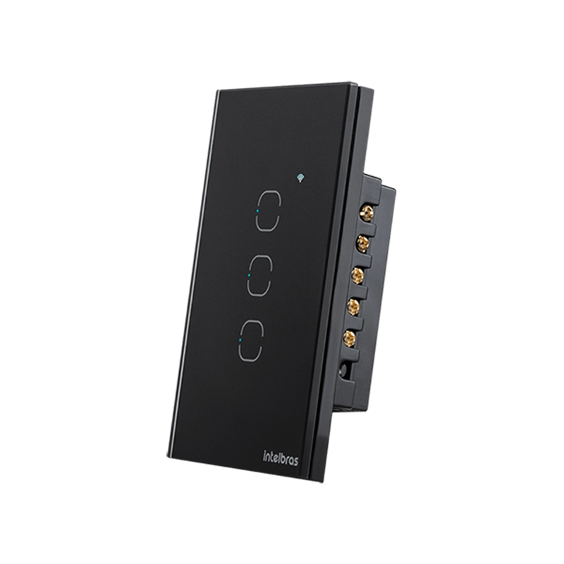 Interruptor Touch Inteligente Zigbee 3 Teclas EZS 1003 Preto Intelbras