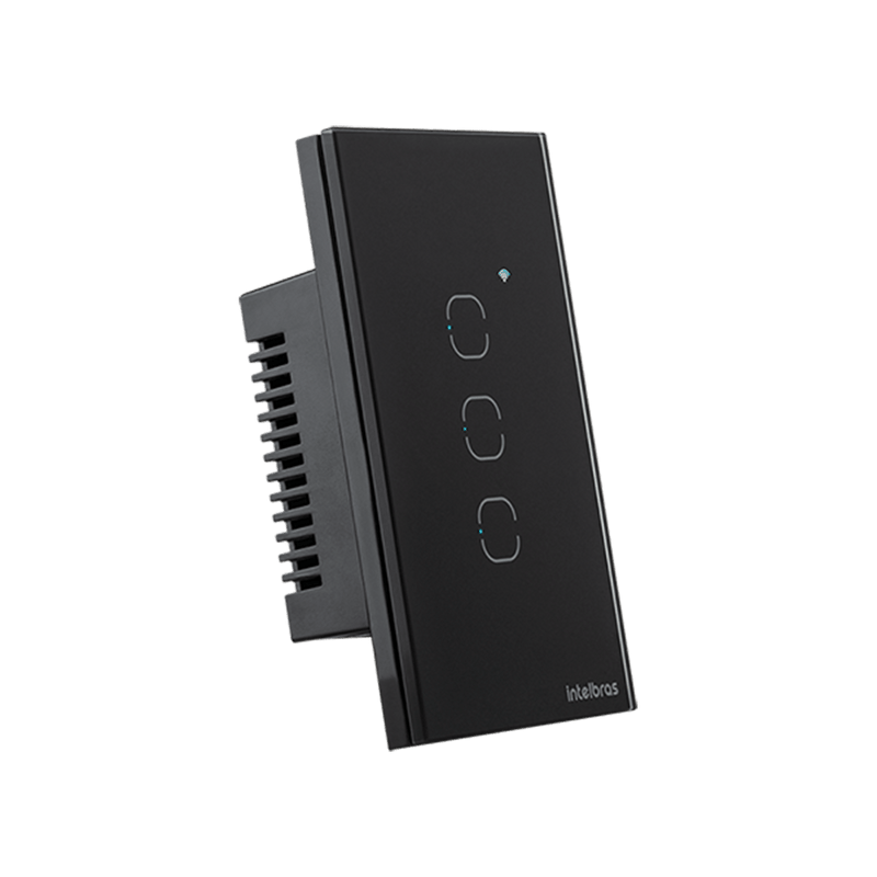 Interruptor Touch Inteligente Zigbee 3 Teclas EZS 1003 Preto Intelbras