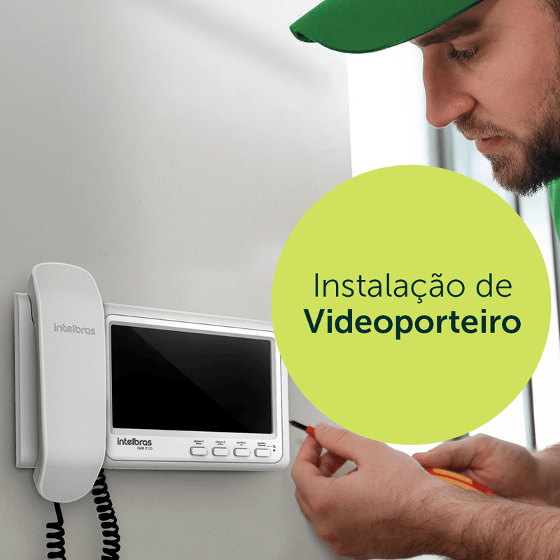 Kit Fechadura FD 1000, Videoporteiro IVR 4 e Instalação