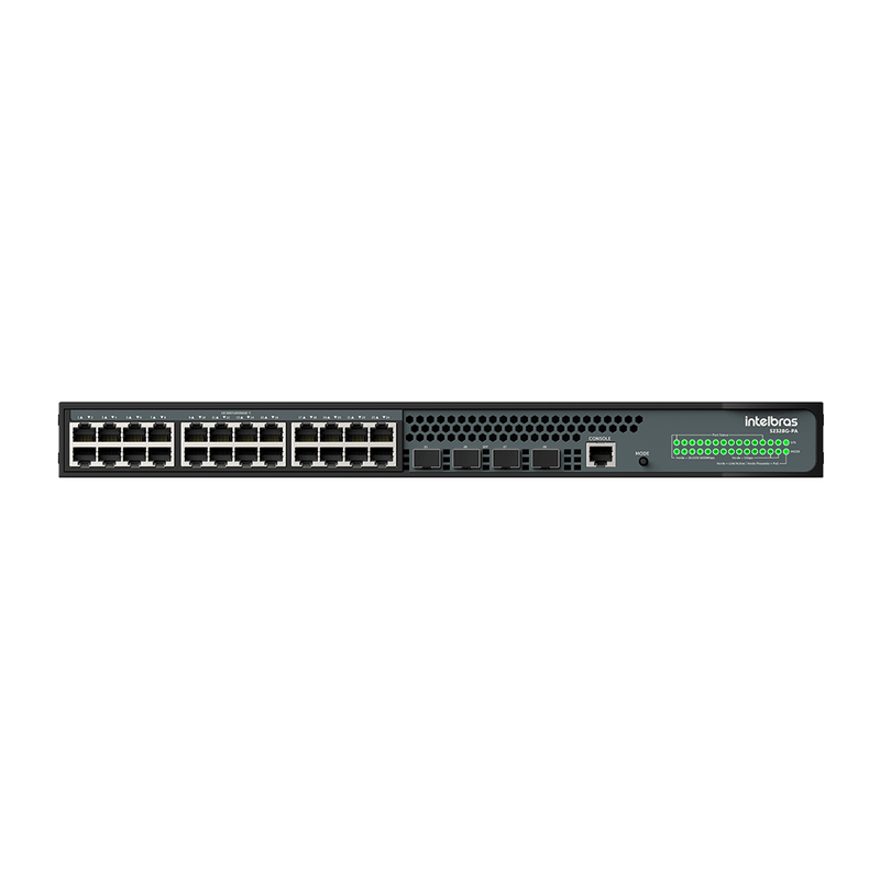 Switch Gerenciável 24 portas Gigabit e 4 Portas SFP S2328G-PA Preto Intelbras