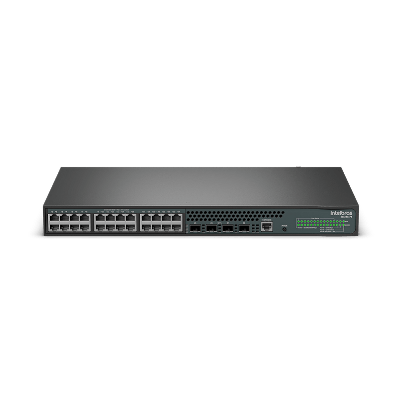 Switch Gerenciável 24 portas Gigabit e 4 portas SFP+ S2328G-PB Preto Intelbras