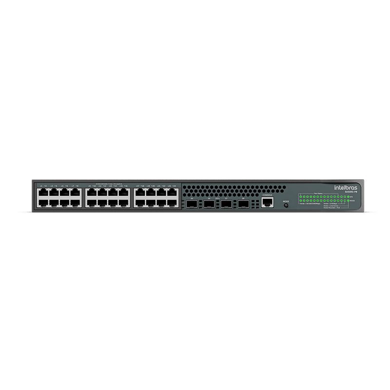 Switch Gerenciável 24 portas Gigabit e 4 portas SFP+ S2328G-PB Preto Intelbras