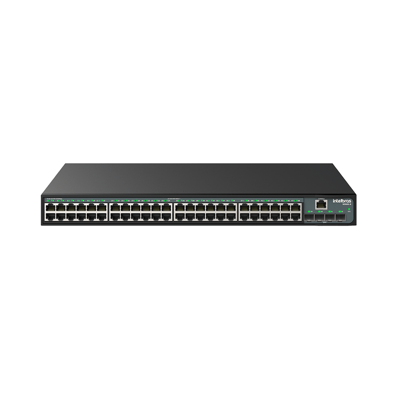 Switch Gerenciável 48 portas Gigabit e 4 portas SFP+ S2352G-B Preto Intelbras