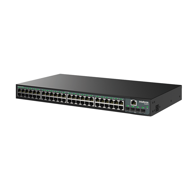 Switch Gerenciável 48 portas Gigabit e 4 portas SFP+ S2352G-B Preto Intelbras