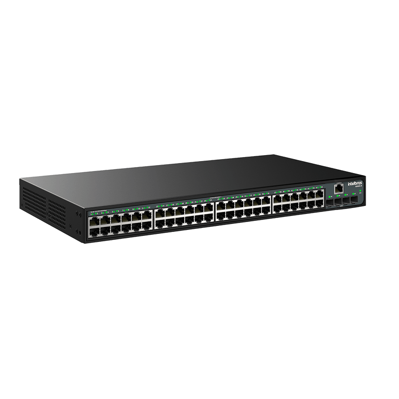 Switch Gerenciável 48 portas Gigabit e 4 portas SFP+ S2352G-B Preto Intelbras