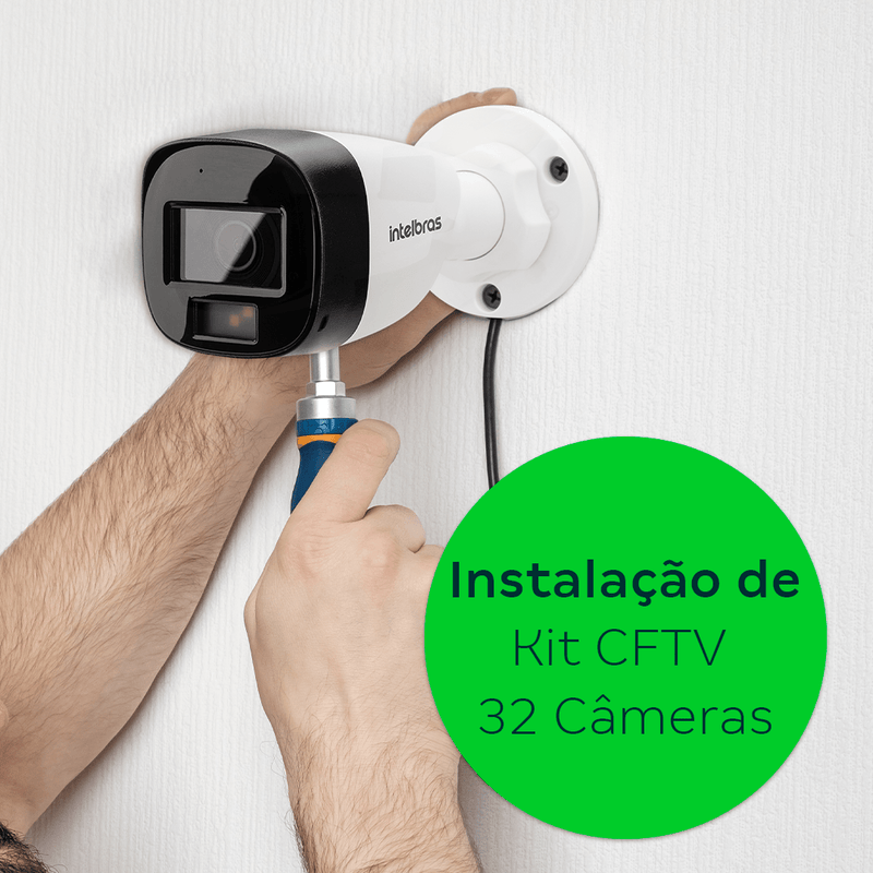 Instalação Kit CFTV 32 Câmeras